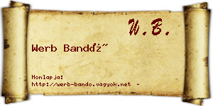 Werb Bandó névjegykártya